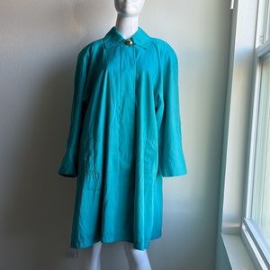 VINTAGE NEW YORK HARBOR FROM ANDREA TRENCH COAT JACKET TOP SIZE S/M